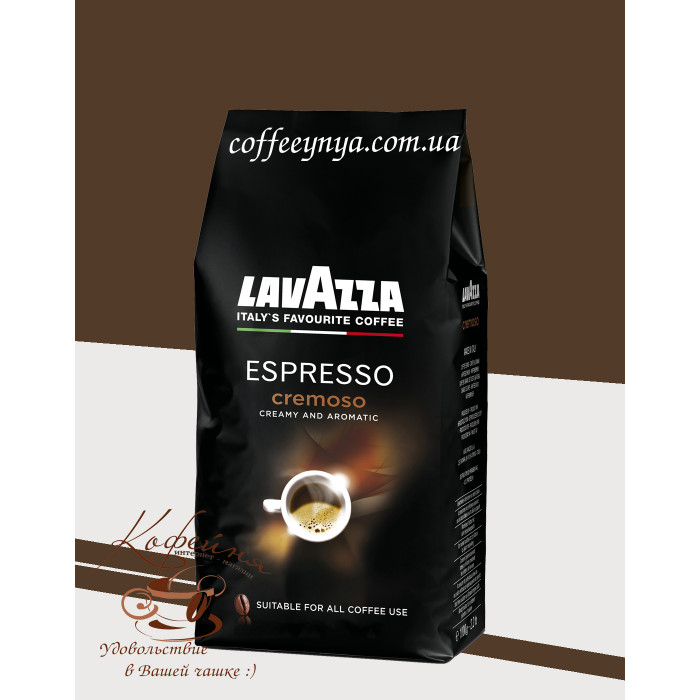 Original coffee beans Lavazza Espresso Cremoso 1kg - coffeeynya.ua